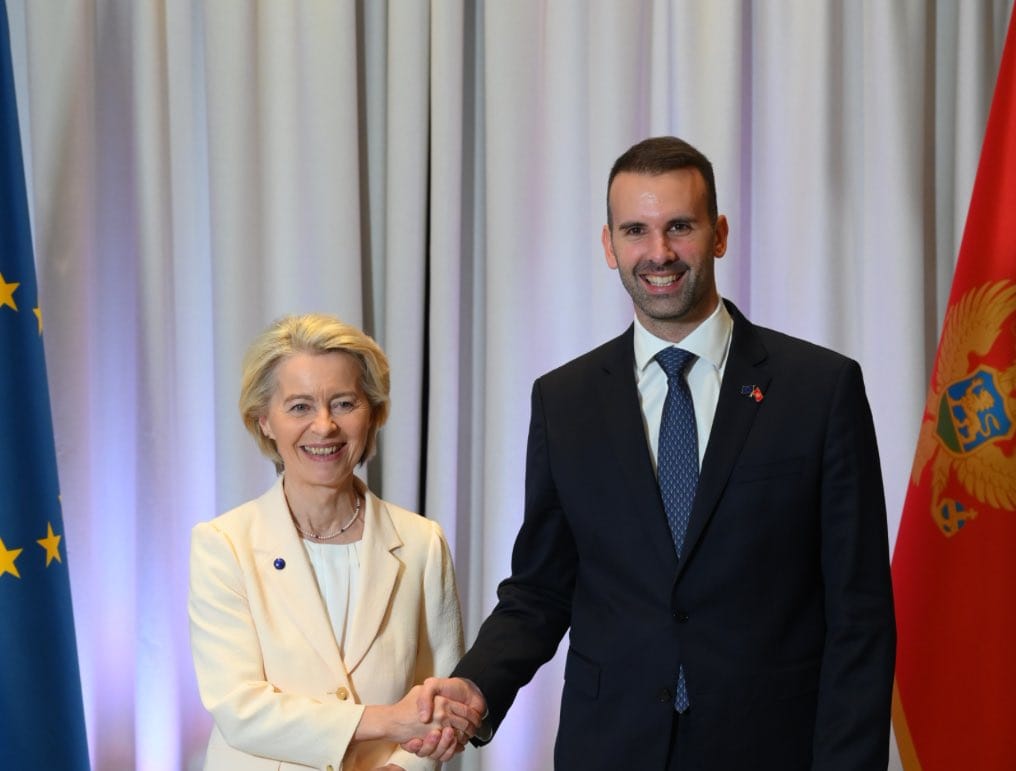 Reunión bilateral Comisión Europea-Montenegro. Foto: @vonderleyen (X)