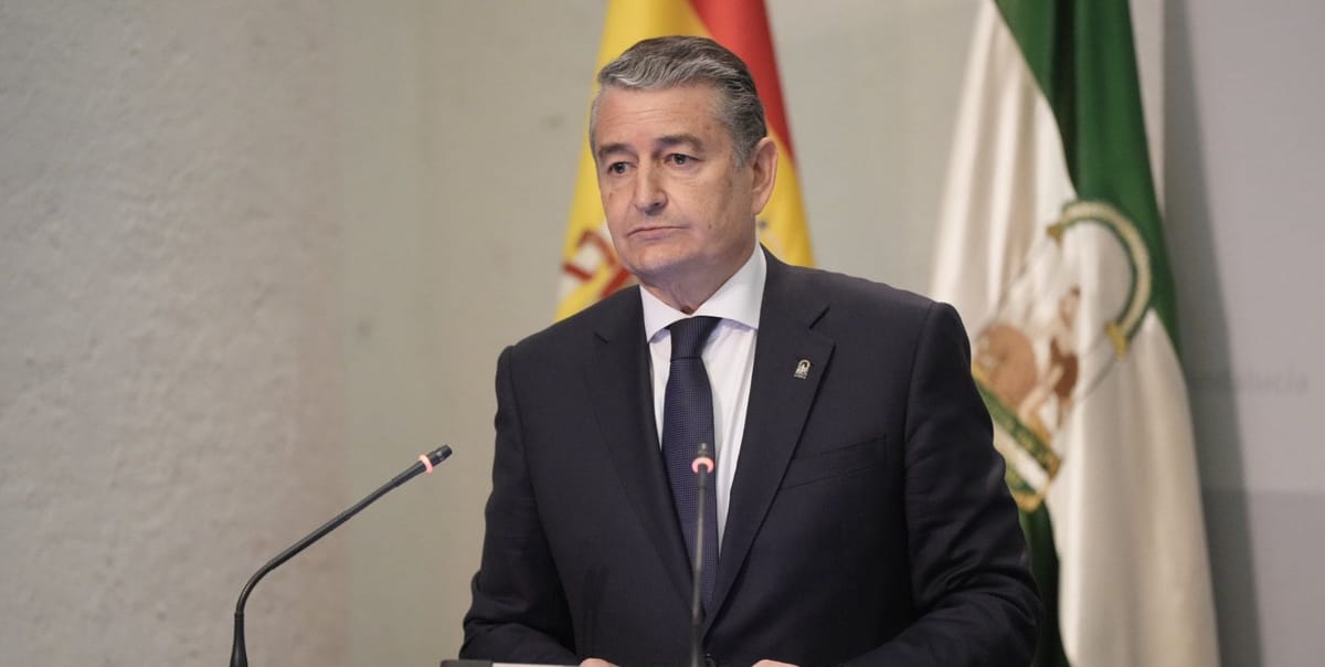 Antonio Sanz, consejero de Presidencia de la Junta de Andalucía. Foto: @AndaluciaJunta (X)
