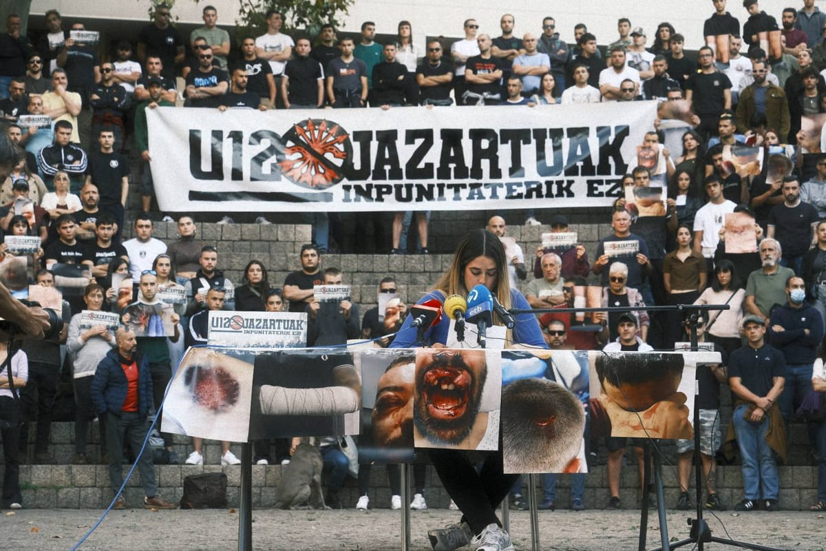 Rueda de prensa de 'U12 jazartuak' en Gasteiz. Foto: U12 Jazartuak