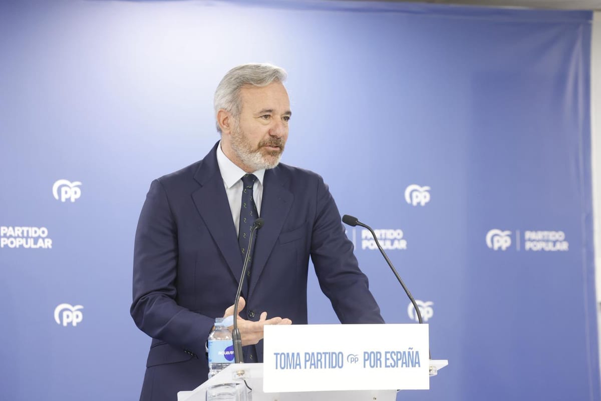 Jorge Azcón, presidente del PP de Aragón. Foto: @Jorge_Azcon (X)