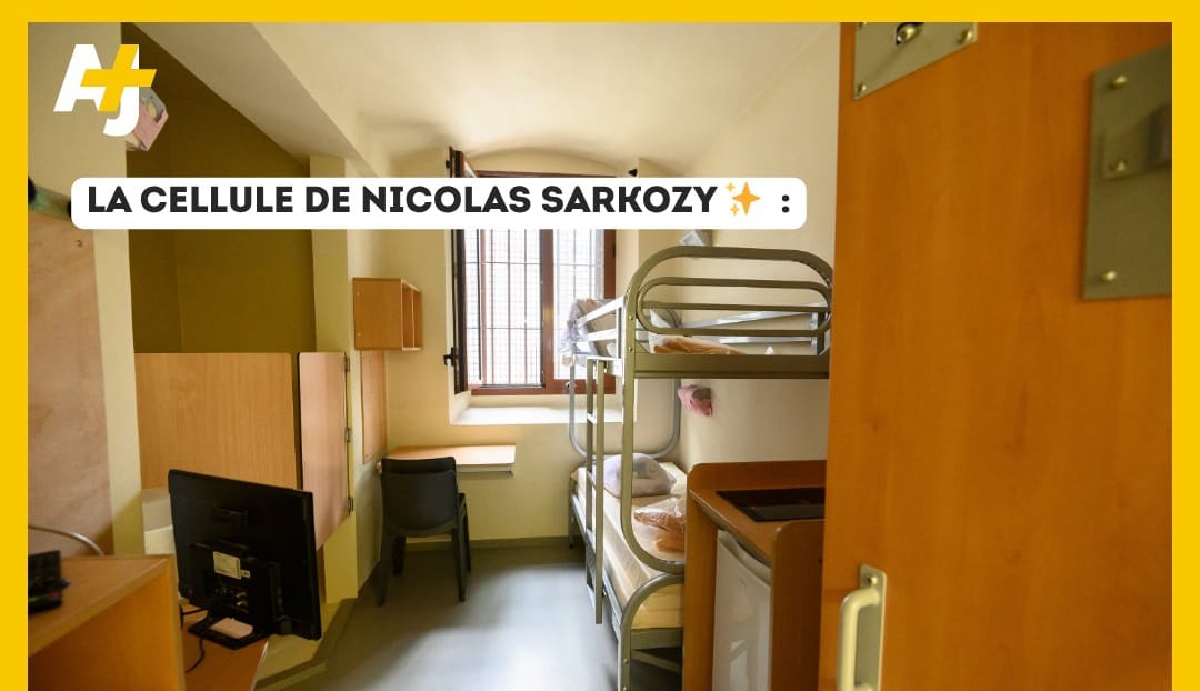 Imagen de archivo de una celda similar a la de Sarkozy. Foto: AJ+ 