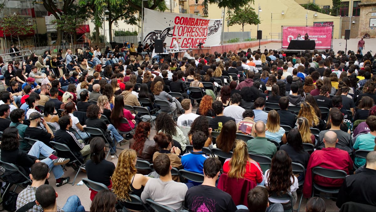 Jornada política 'Combatem l'opressió de gènere' de la OJS en Barcelona. Foto: OJS