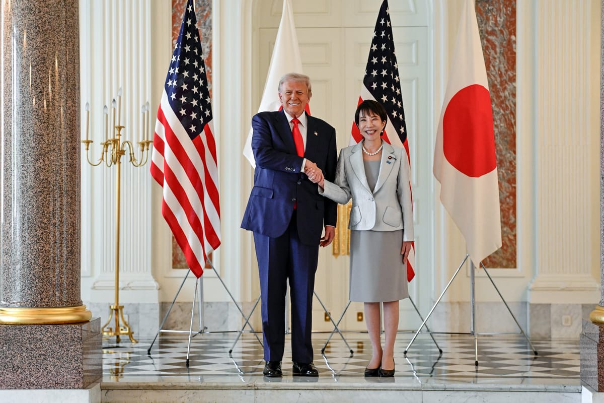Donald Trump y la nueva primera ministra japonesa Sanae Takaichi. Foto: The White House