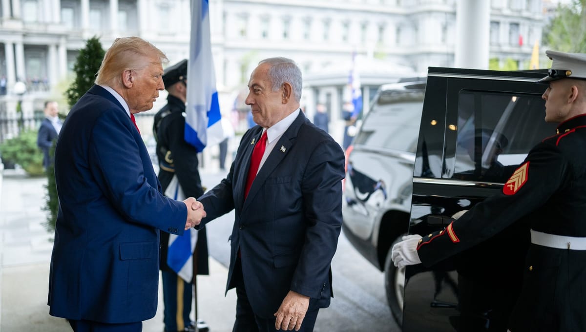 Imagen de archivo de Donald Trump y Benjamin Netanyahu. Foto: @WhiteHouse (X)