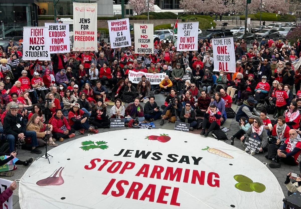 Imagen de archivo de una protesta de judíos antisionistas en EE.UU. Foto: @jvplive (X)