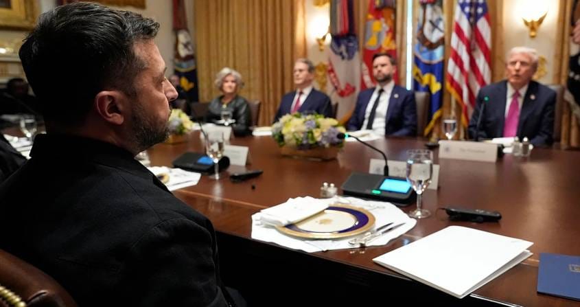 Zelensky ante Trump en la Casa Blanca. Foto: N/D