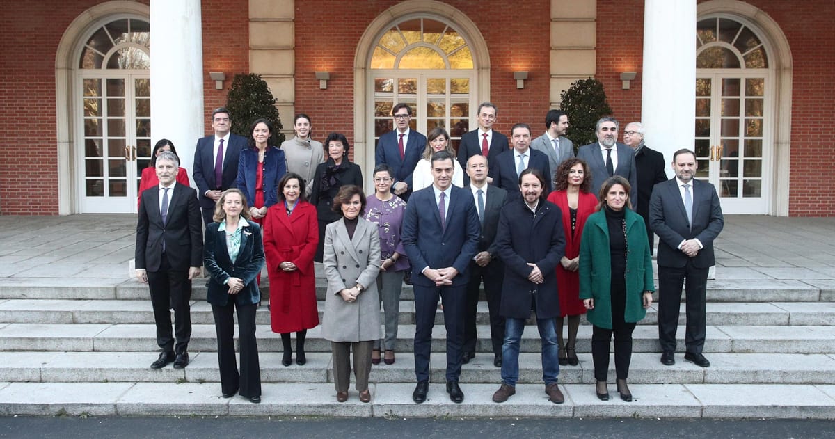 Gobierno de coalición del PSOE y Unidas Podemos en la XIV Legislatura. Foto: Moncloa