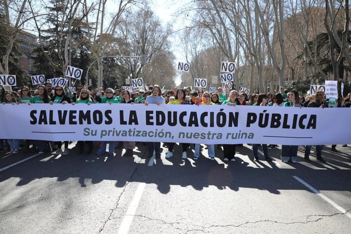 Manifestación de abril en favor de la educación pública, Madrid. Foto: elboletin.com