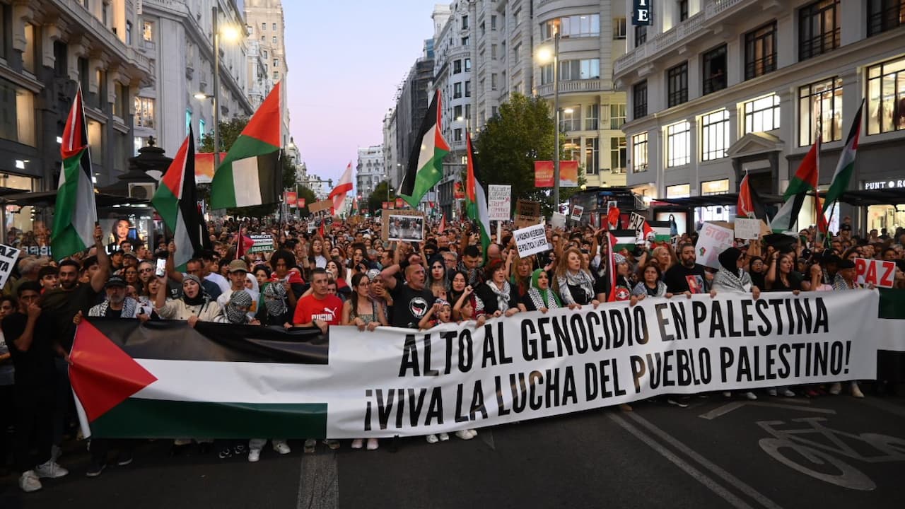 Imagen de archivo de una movilización por Palestina en Madrid. Foto: CGT Madrid
