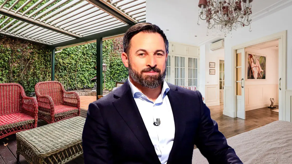 Santiago Abascal y su chalet. Foto-collage: El Español