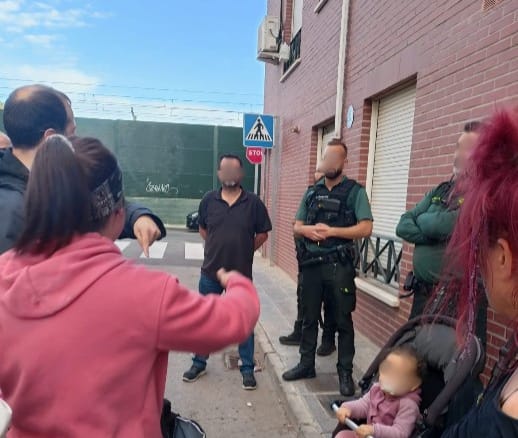 Desalojo en Azuqueca. Foto: eldecanodeguadalajara.com
