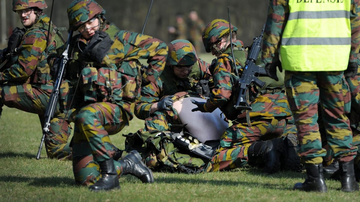 Imagen de archivo de soldados del ejército belga. Foto: rtbf.be 