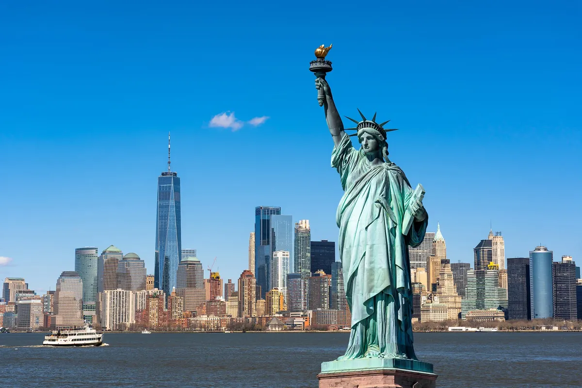 Imagen de archivo de la Estatua de la Libertad en Nueva York. Foto: World Atlas
