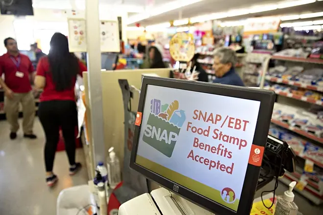 Imagen de archivo de un monitor de supermercado con el programa SNAP en EE.UU. Foto: marca.com