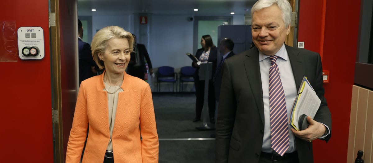 Ursula Von der Leyen y Didier Reynders. Foto: eldebate.com