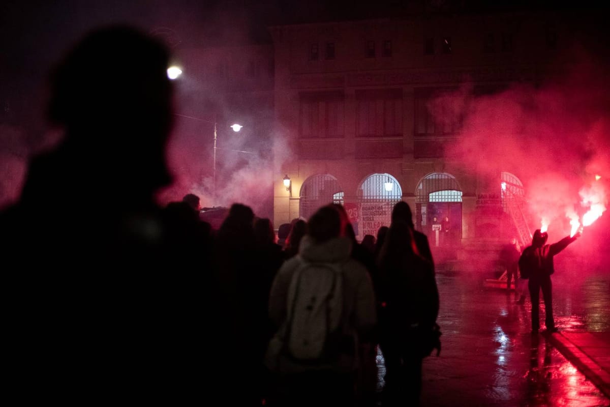 Movilización de Itaia contra la violencia machista en el 25 de noviembre. Foto: Itaia/Gedar Langile Kazeta