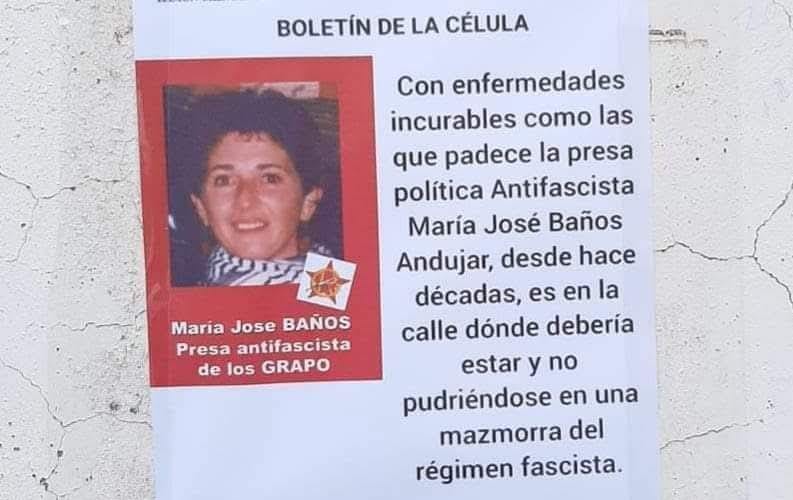 Deniegan el tercer grado a la presa política María José Baños entre chantajes