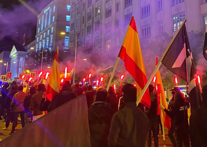 Manifestación de Núcleo Nacional en Madrid el 8 de noviembre. Foto: Núcleo Nacional