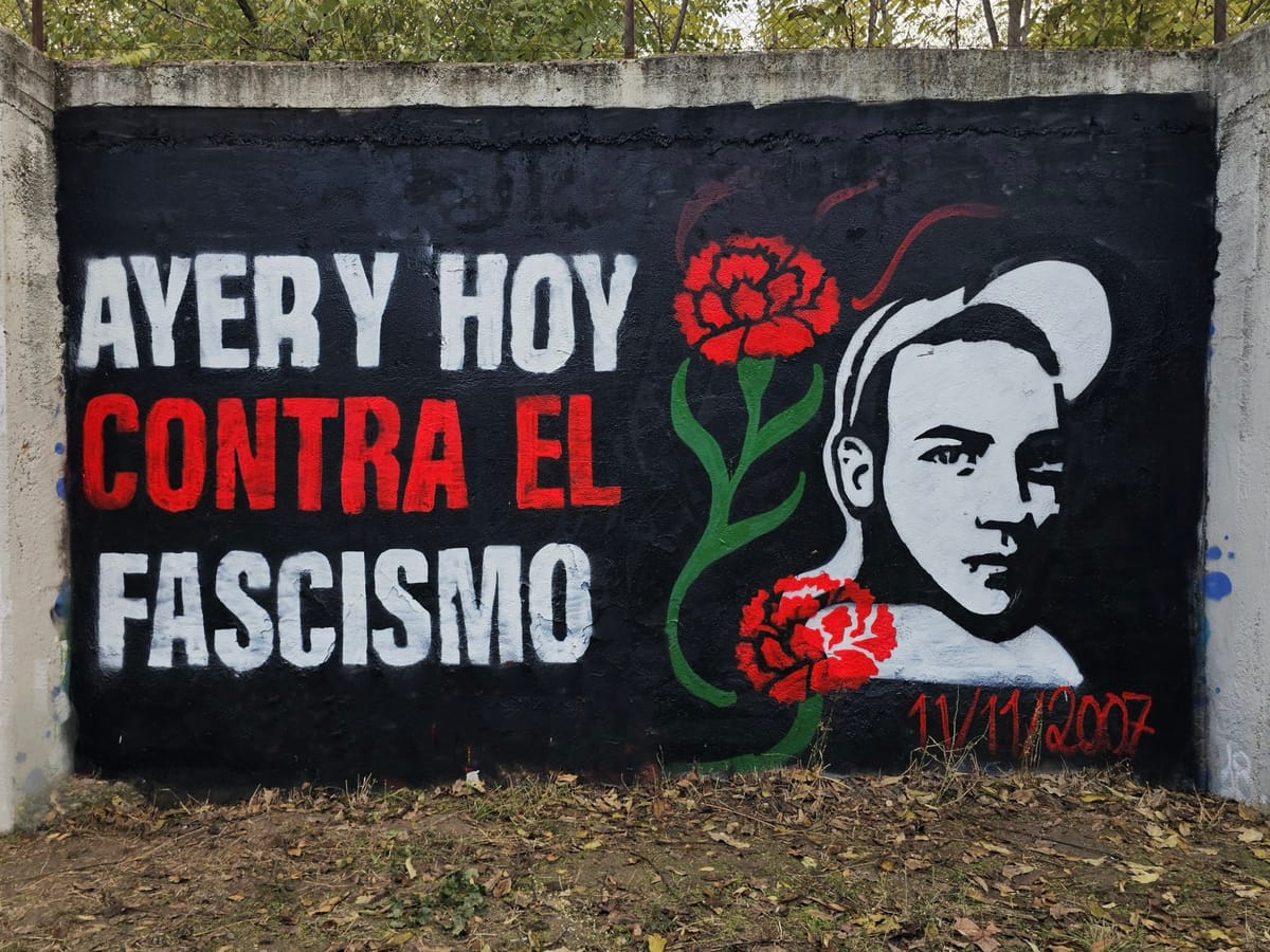 Mural en honor a Carlos Palomino. Foto: CJS Madrid