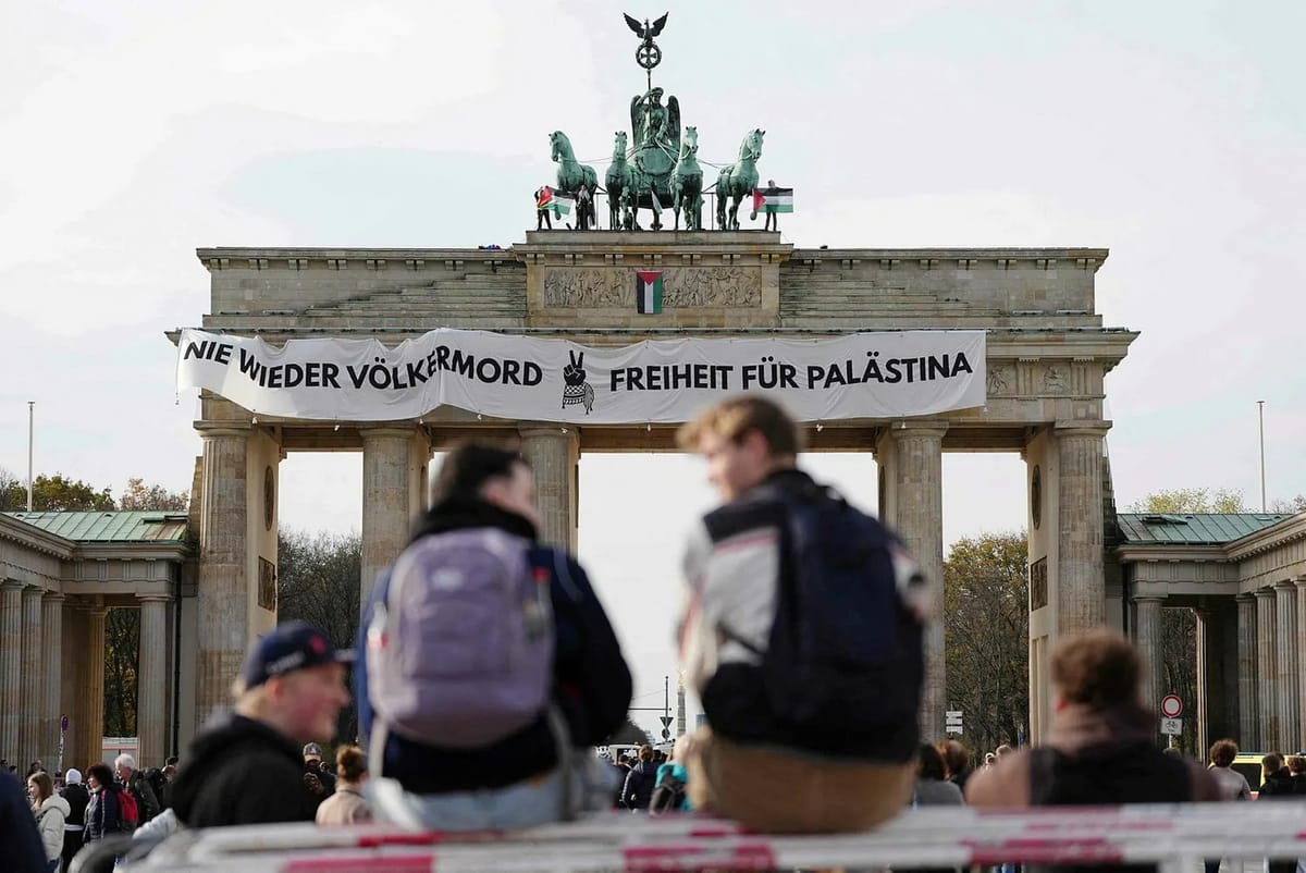 Seis personas detenidas en Berlín por colocar una pancarta contra el genocidio en Gaza