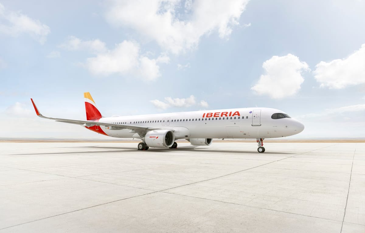 Imagen de archivo de un avión de la aerolínea española Iberia. Foto: Iberia (X)