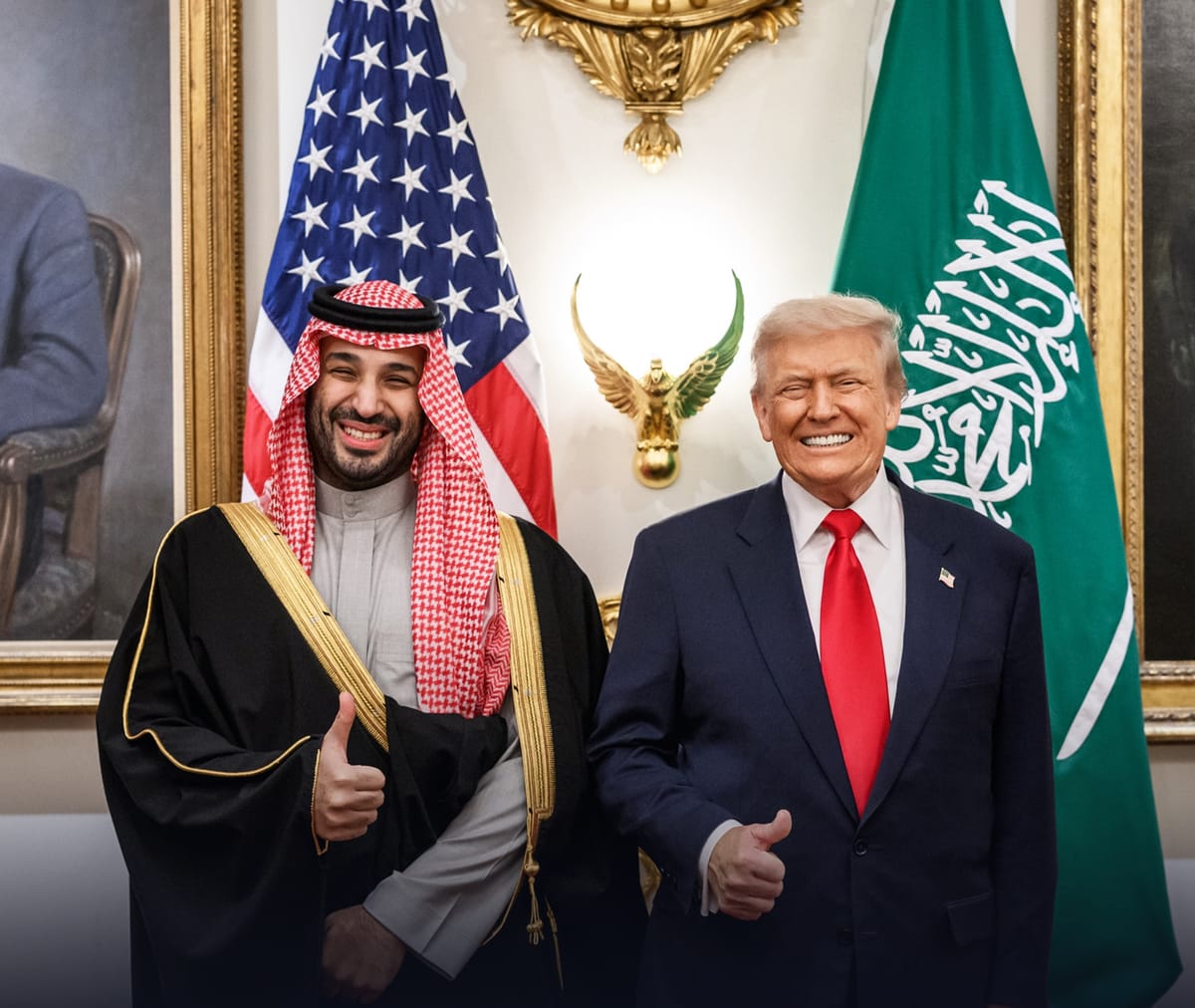 Mohamed bin Salmán y Donald Trump. Foto: The White House