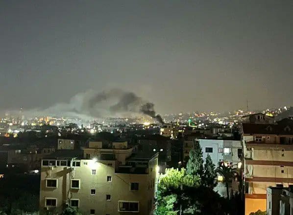 Bombardeo israelí sobre el campo de refugiados de Ain al Hilweh en Líbano. Foto: N/D
