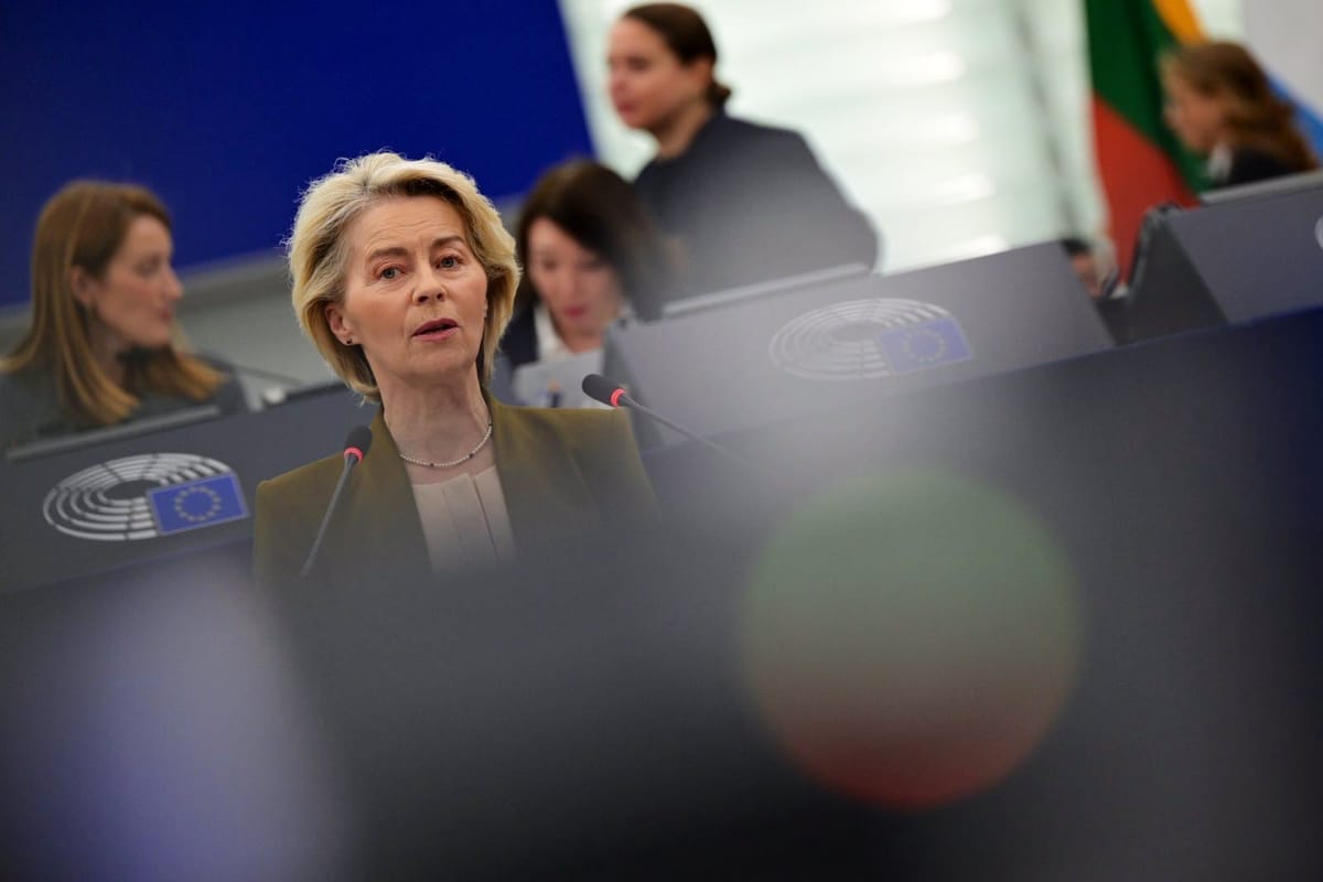 Imagen de archivo de Ursula Von der Leyen en el Parlamento Europeo. Foto: @vonderleyen (X)
