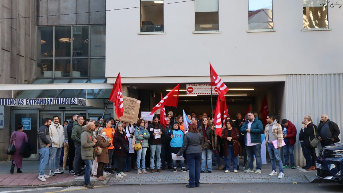 Concentración sindical de CIG-Saúde en la Atención Primaria galega. Foto: @galizaCIG (X)