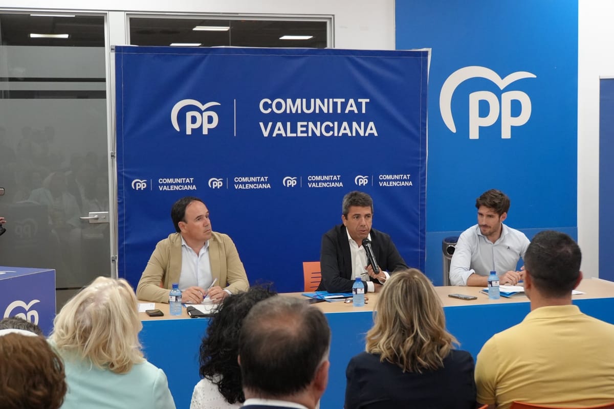 Imagen de archivo de Carlos Mazón en un acto del PP valenciano. Foto: @ppcv (X)