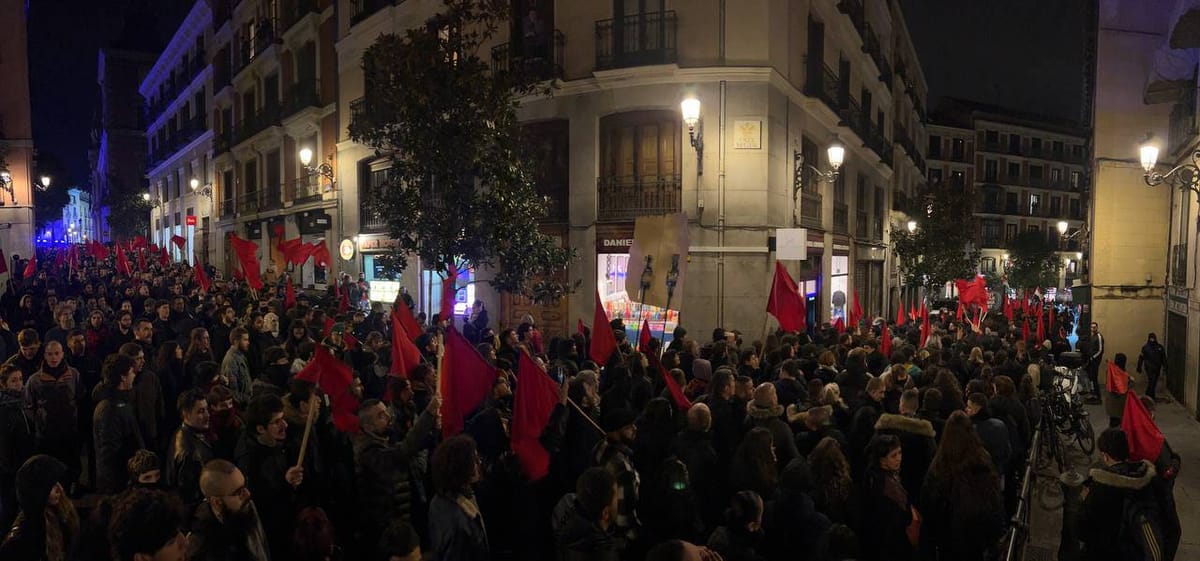 Manifestación antifascista del 22N en Madrid. Foto: CJS