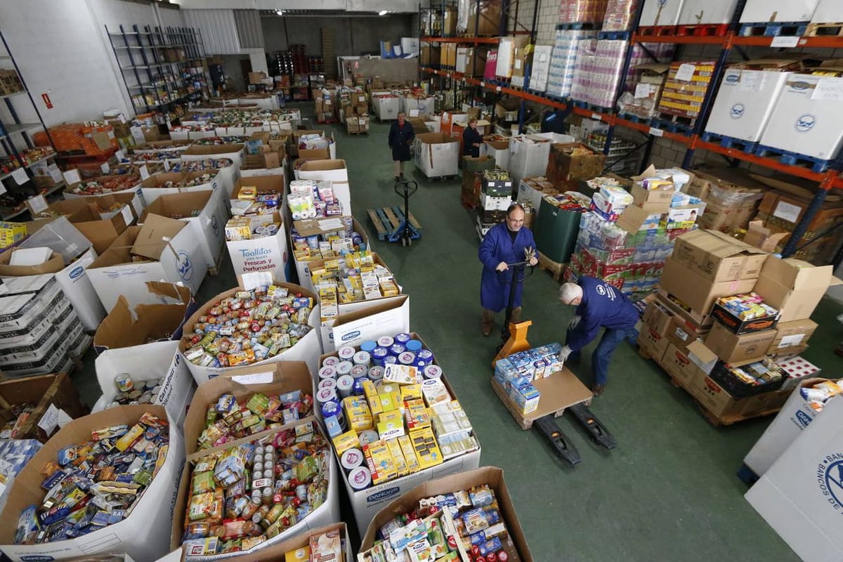 Imagen de archivo de un banco de alimentos. Foto: espacioprensa.michelin.es