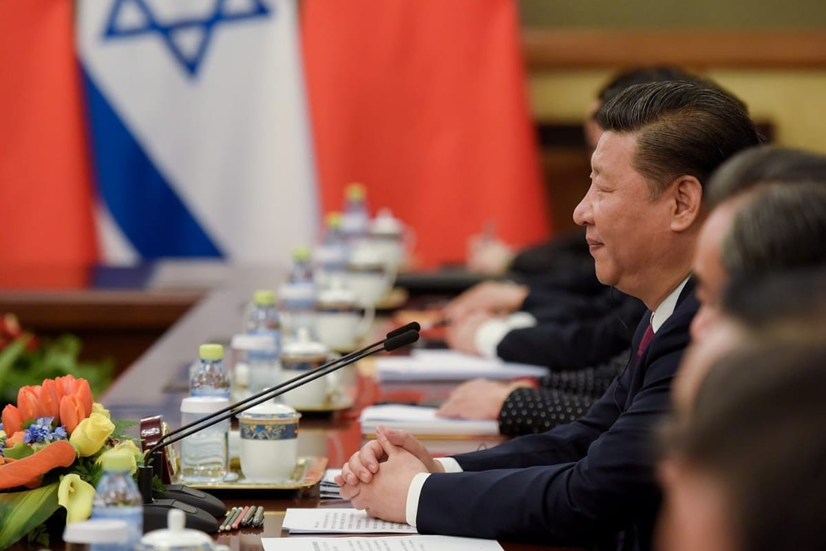 Imagen de archivo de una reunión bilateral entre China e Israel. Foto: vía nationalinterest.org