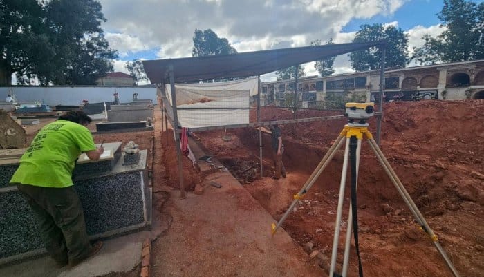 Fosas comunes en el cementerio de Minas de Riotinto (Huelva). Foto: Ayuntamiento de Mina de Riotinto