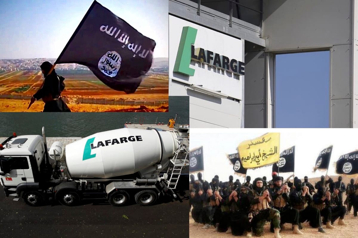 Imágenes de archivo de la cementera Lafarge y el ISIS. Foto: thelaundrynews.com