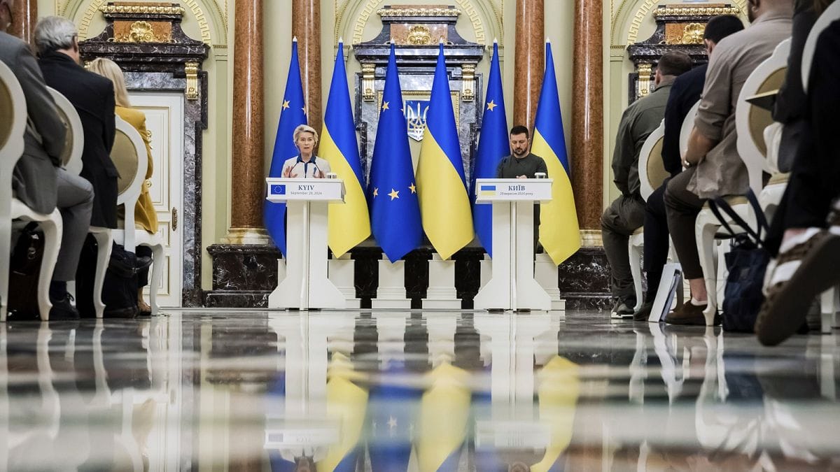 Reunión entre Von der Leyeny Zelensky. Foto: es.euronews.com