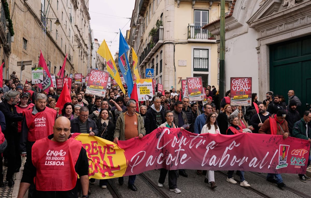 Imagen de la cabecera de una manifestación. Foto: euronews.com 