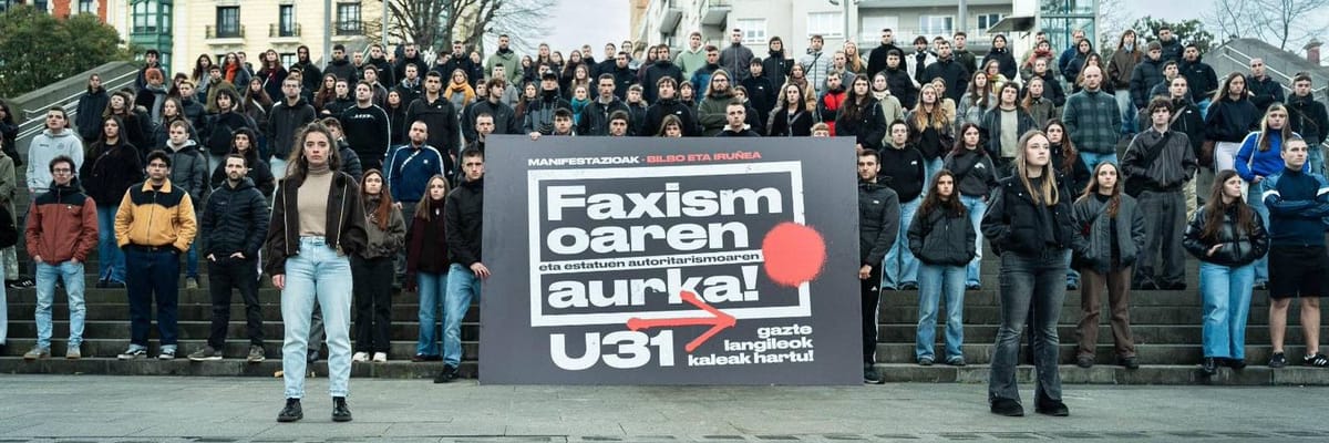 Aparición de GKS llamando a las manifestaciones en enero. Foto: Gazte Koordinadora Sozialista