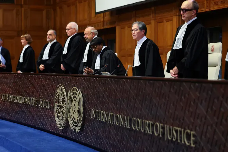 Imagen de varios jueces de la CIJ. Foto: aljazeera.com