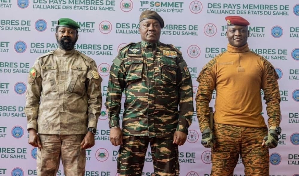 Los líderes de Mali, Níger y Burkina Faso.  Foto: espanol.almayadeen.net