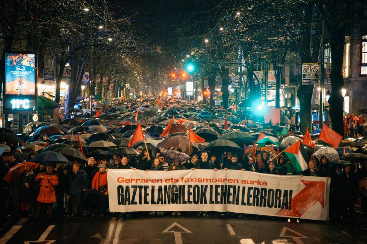 Movilización de GKS el pasado 25 de enero en Bilbo. Foto: Gedar Langile Kazeta