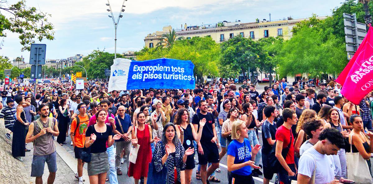 Manifestación del 6 de julio en Barcelona. Foto: Sindicat D'Habitatge Socialista de Catalunya