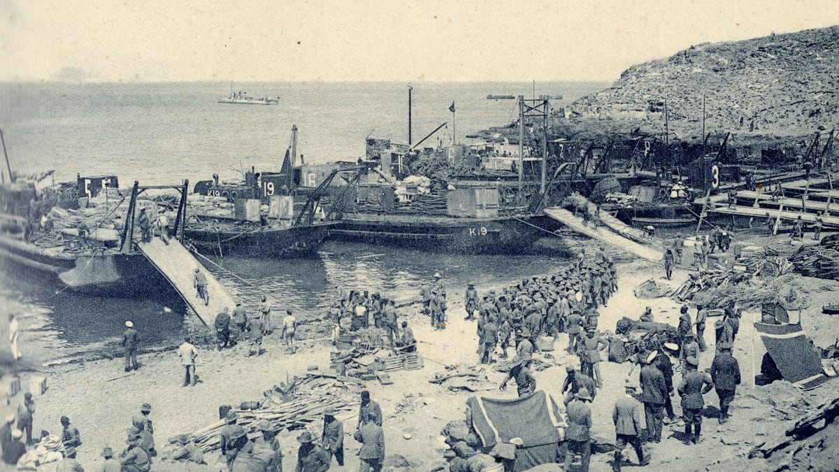 Imagen de archivo del desembarco de Alhucemas. Foto: Biblioteca de Nueva York