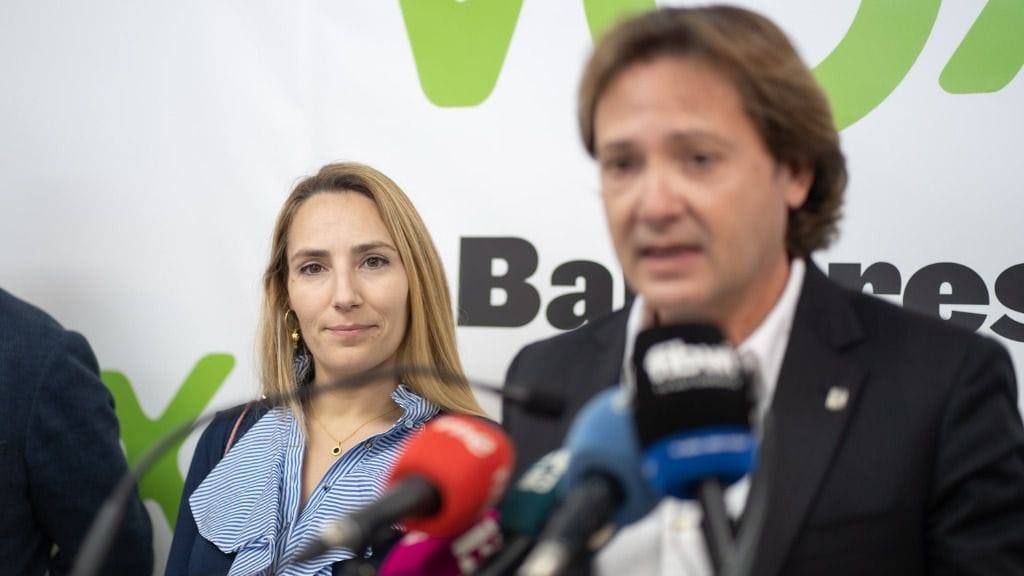 Patricia de las Heras en un acto de Vox. Foto: mallorcadiario.com