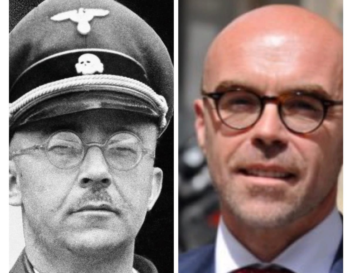 Imagen de archivo de Heinrich Himmler, líder de las SS, y Jorge Buxadé, eurodiputado de Vox, comparados por su parecido físico entre varios usuarios en redes sociales.