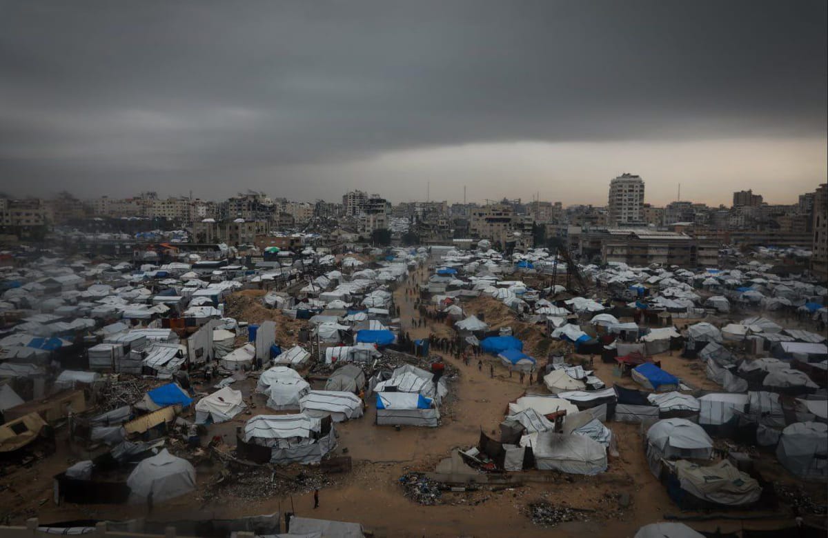 Imagen de archivo de un campo de desplazados en la Franja de Gaza. Foto: Times of Gaza