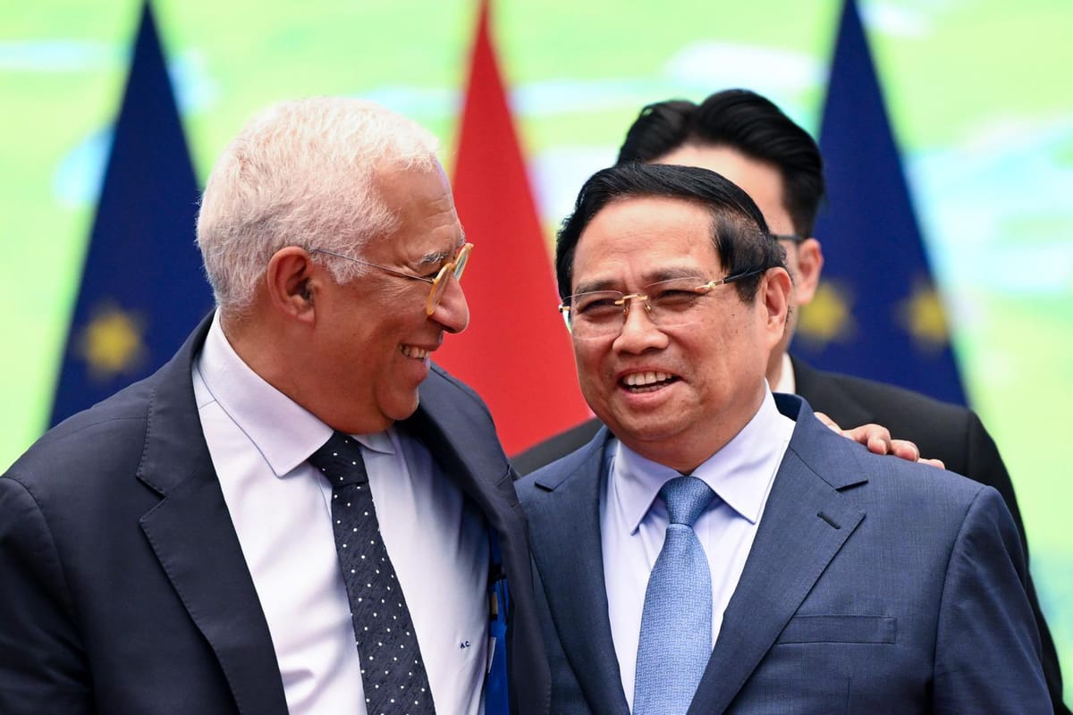 El presidente del Consejo Europeo, António Costa, y el primer ministro vietnamita Phạm Minh Chính. Foto: António Costa (X)