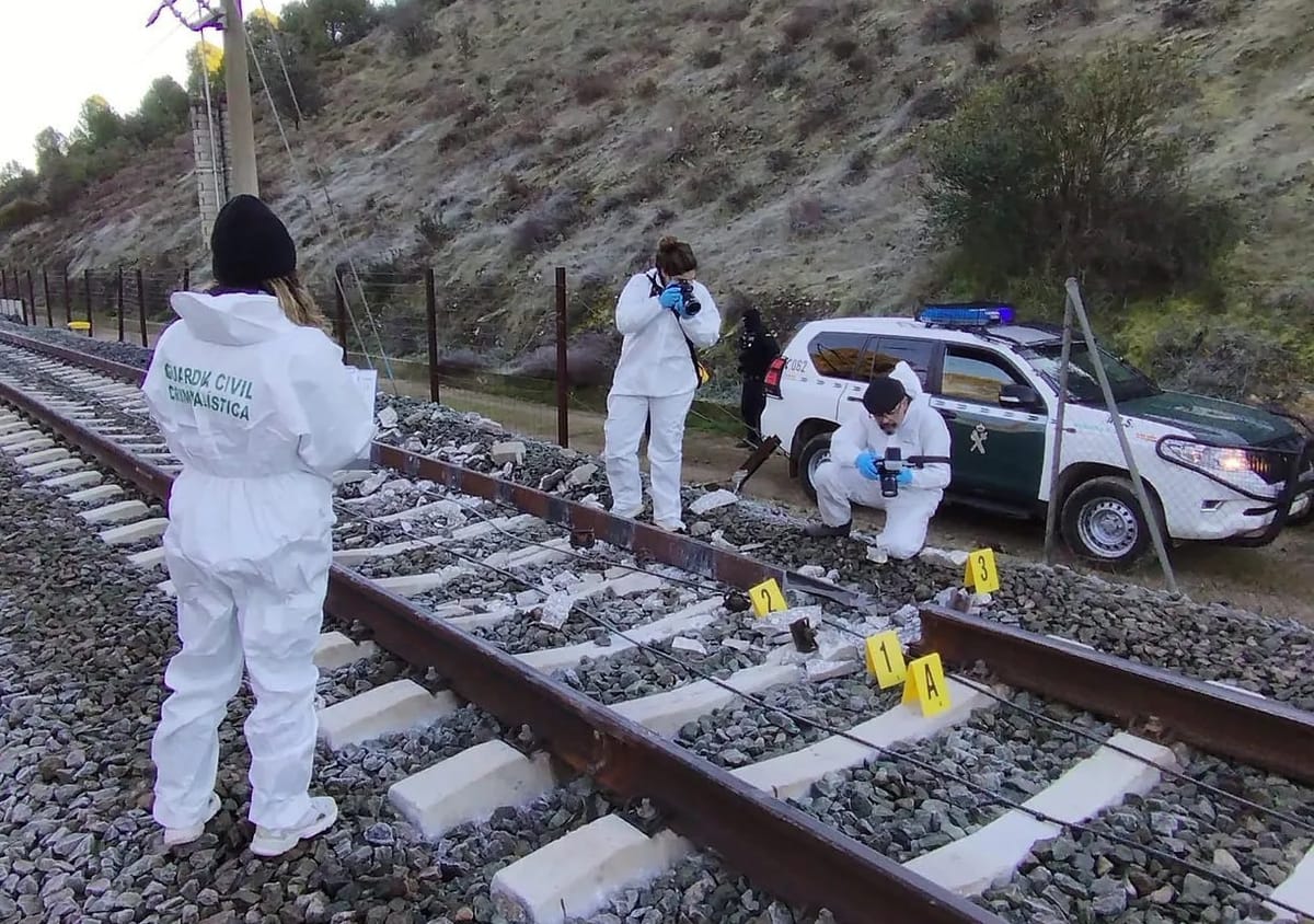 Pesquisas del accidente ferroviario de Adamuz (Córdoba). Foto: N/D