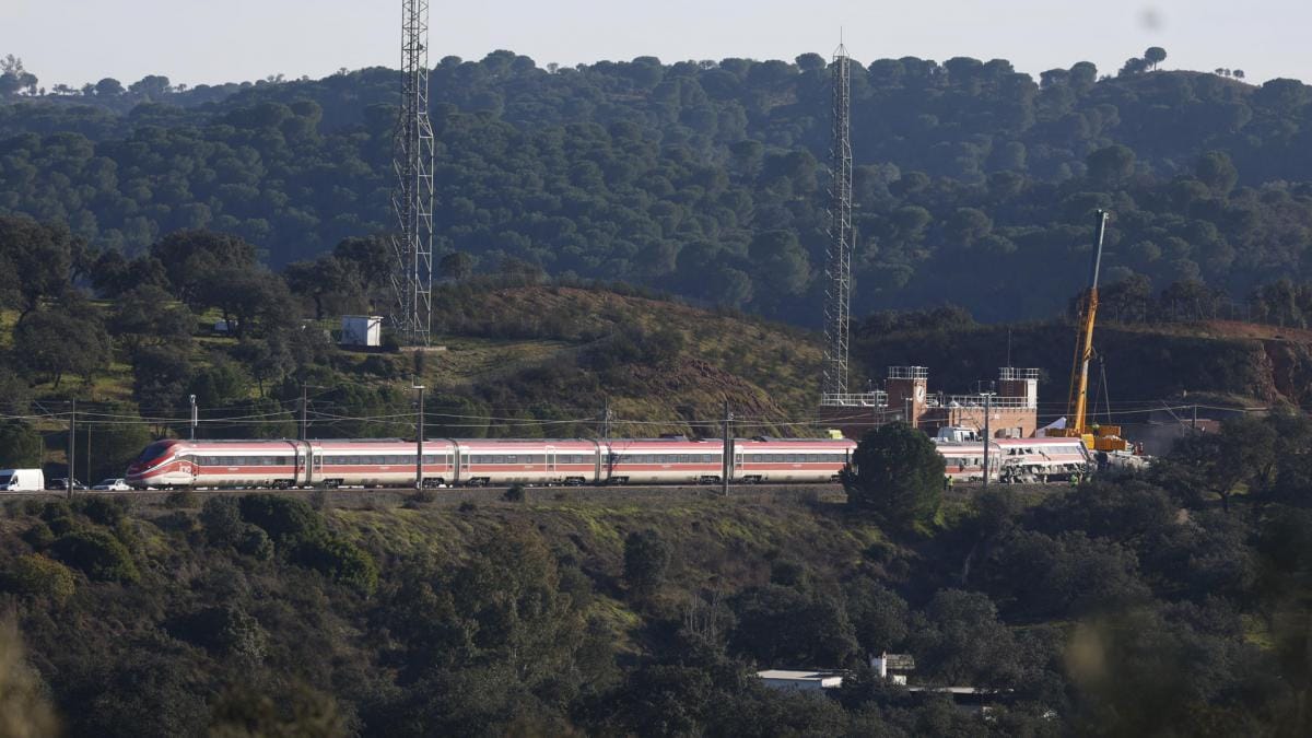 Vista panorámica de la zona del accidente ferroviario del pasado domingo en Adamuz (Córdoba). Foto: EFE