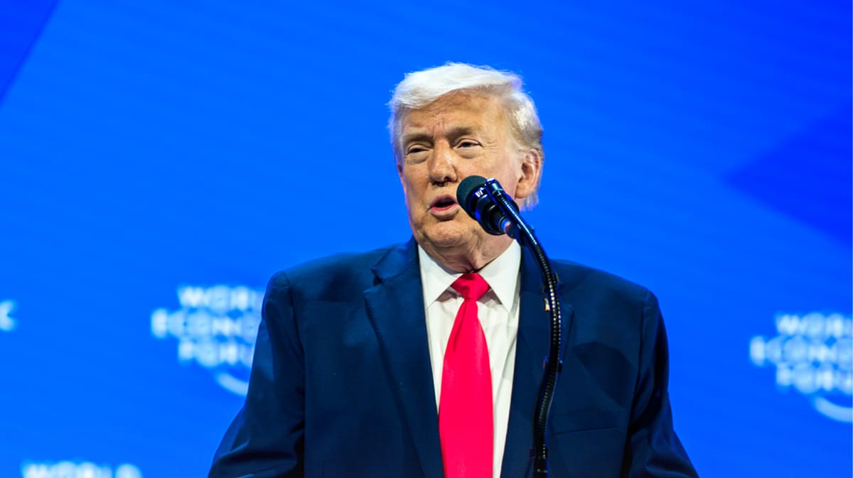 Donald Trump en el Foro de Davos. Foto: The White House